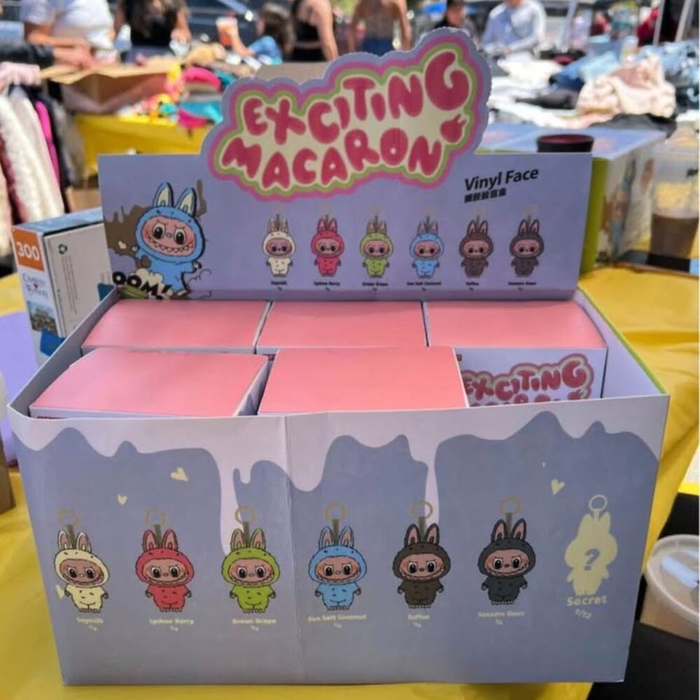 Off Brand Labubu Exciting Macarons Dolls - Set of 6